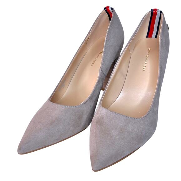 Chunky Heel Suede 7.5 Office Siren 90s Inspired Tommy Hilfiger Women - Picture 8 of 8